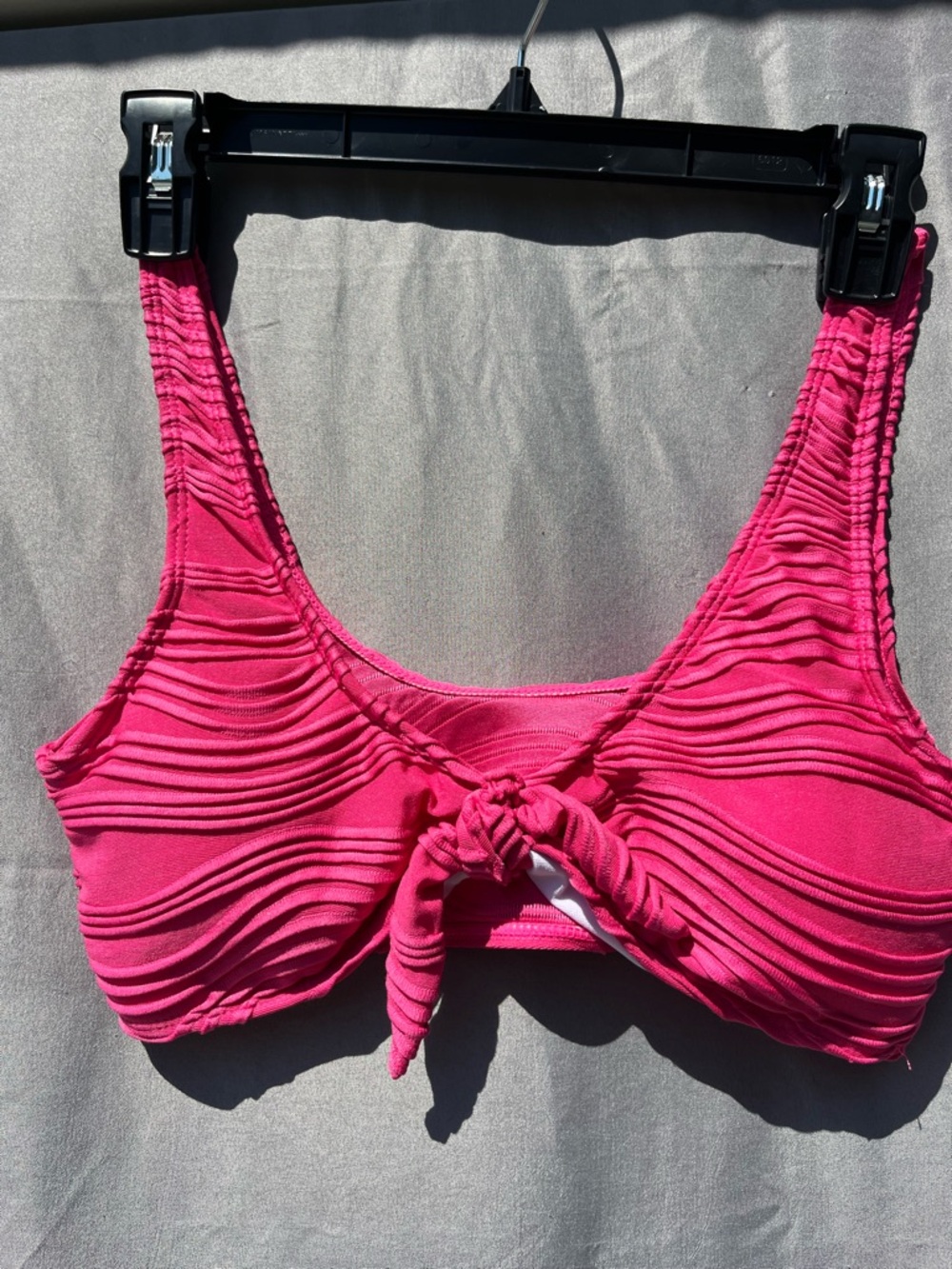 Women’s Pink Knot Front Bikini Top